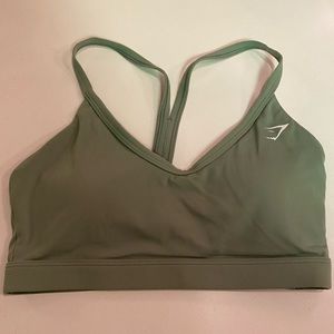 Gymshark V Neck Training Sports Bra in Green